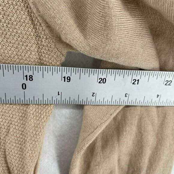 Mango Sweater Women Sz XS Brown Knitted Round Neck Rhinestone Shoulders Pullover - Picture 3 of 12